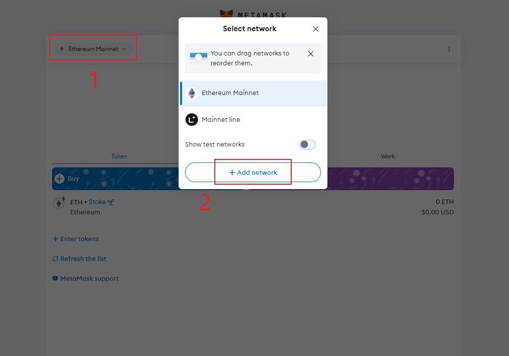 import or Creat a wallet